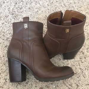 Tommy Hilfiger Brown Booties